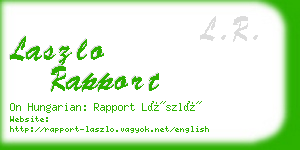 laszlo rapport business card